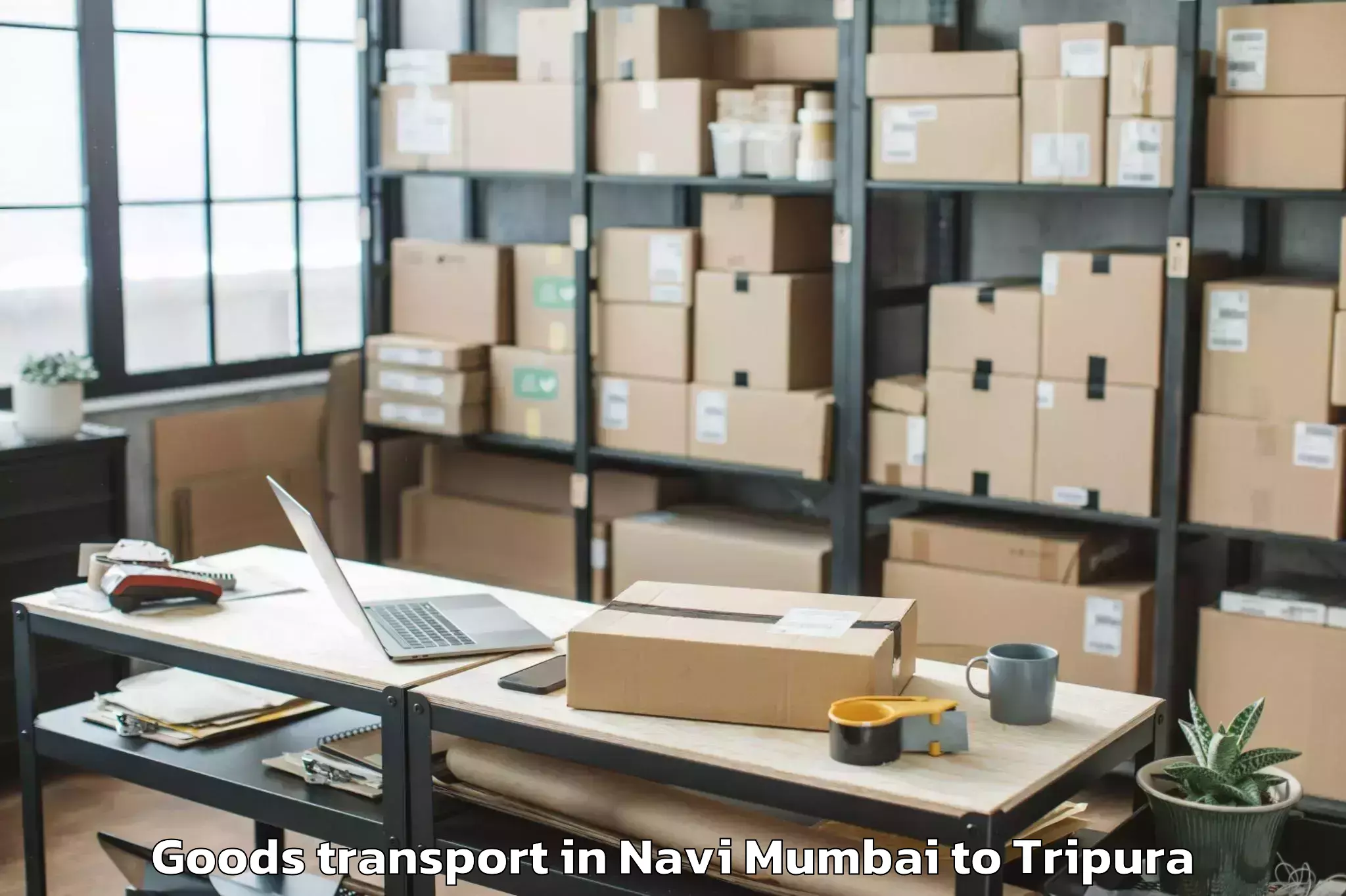 Professional Navi Mumbai to Kamalpur Airport Ixq Goods Transport